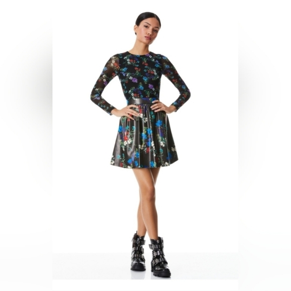 Alice + Olivia Chara Vegan Mini Dress size 12 - Picture 7 of 16